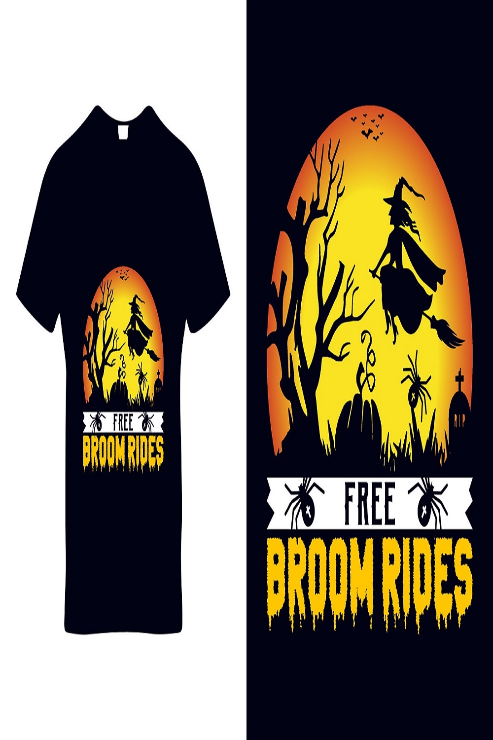 Halloween Free Broom Rides pinterest preview image.