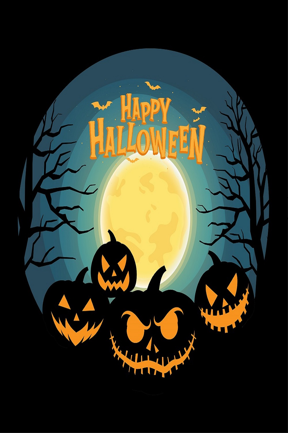 Happy Halloween Design pinterest preview image.