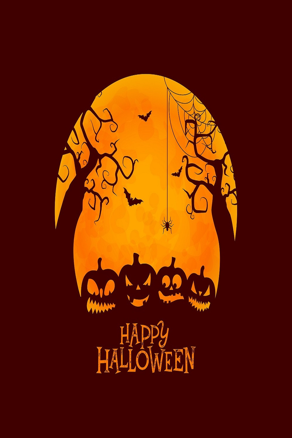 happy Halloween background pinterest preview image.