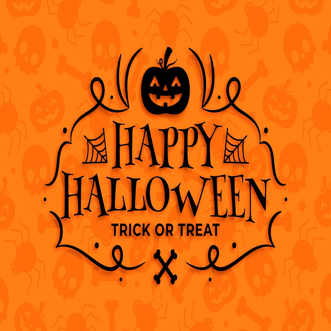 Happy Halloween wallpaper design cover image.