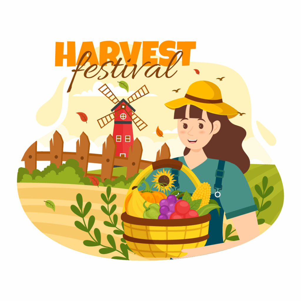 15 Happy Harvest Festival Illustration - MasterBundles