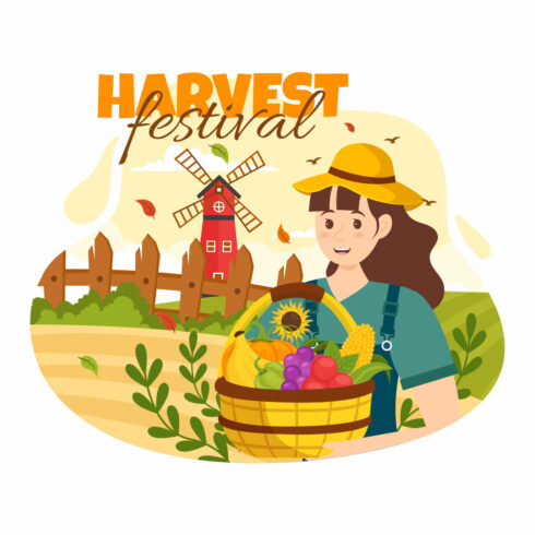 15 Happy Harvest Festival Illustration cover image.