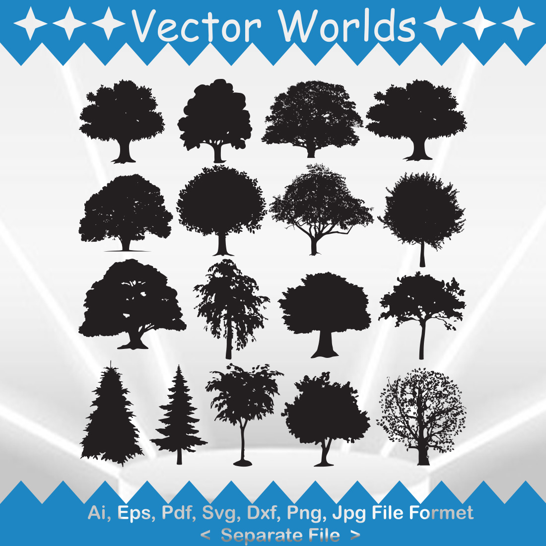 Tree SVG Vector Design preview image.