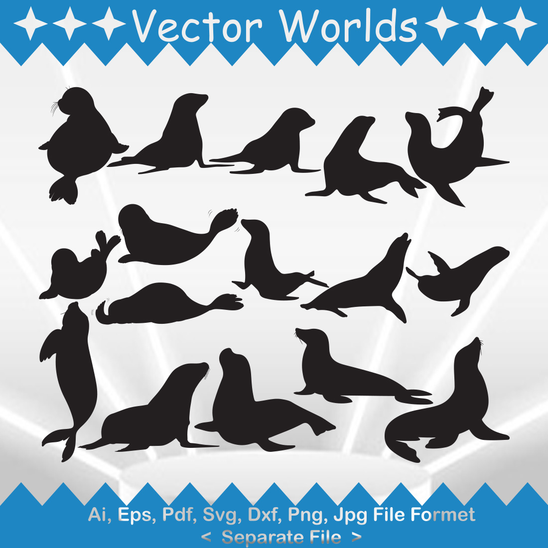 Seal SVG Vector Design preview image.