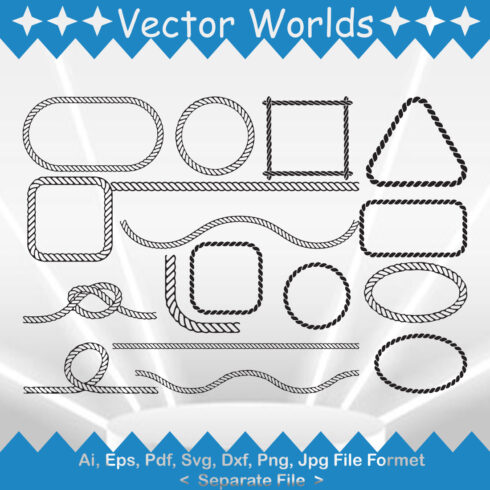 Rope Frame SVG Vector Design cover image.