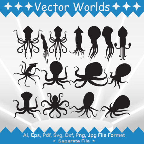 Squid SVG Vector Design cover image.