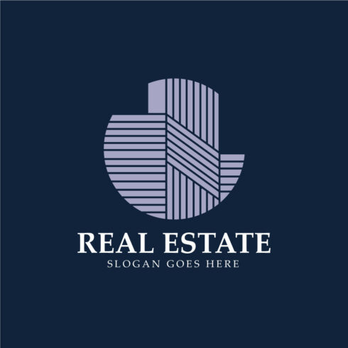 Initial building real estate logo design cover image.