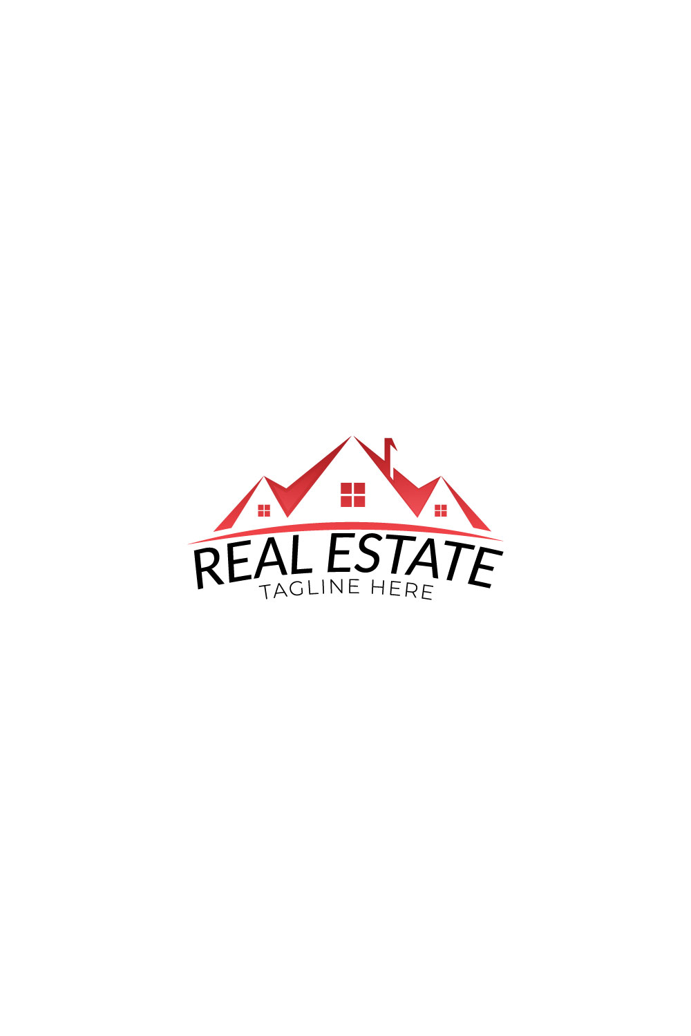 Attractive Real Estate Logo Design Template pinterest preview image.