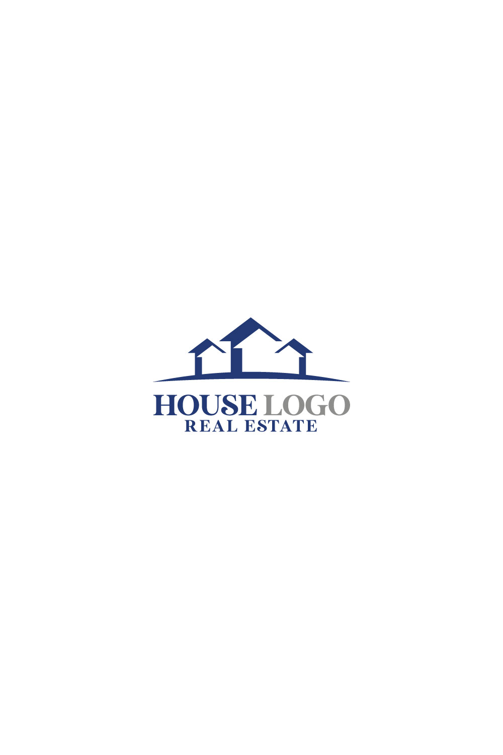 Real Estate & House Logo design pinterest preview image.