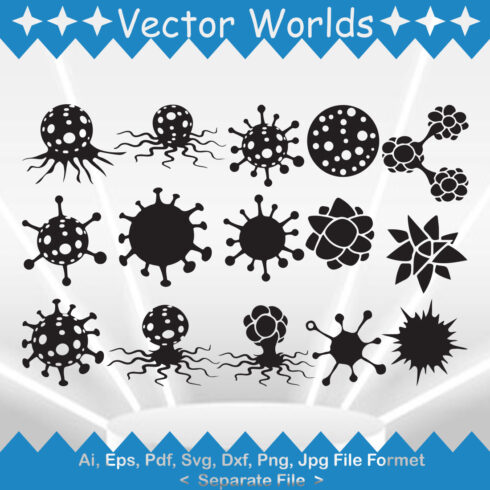 Virus And Cancer SVG Vector Design cover image.