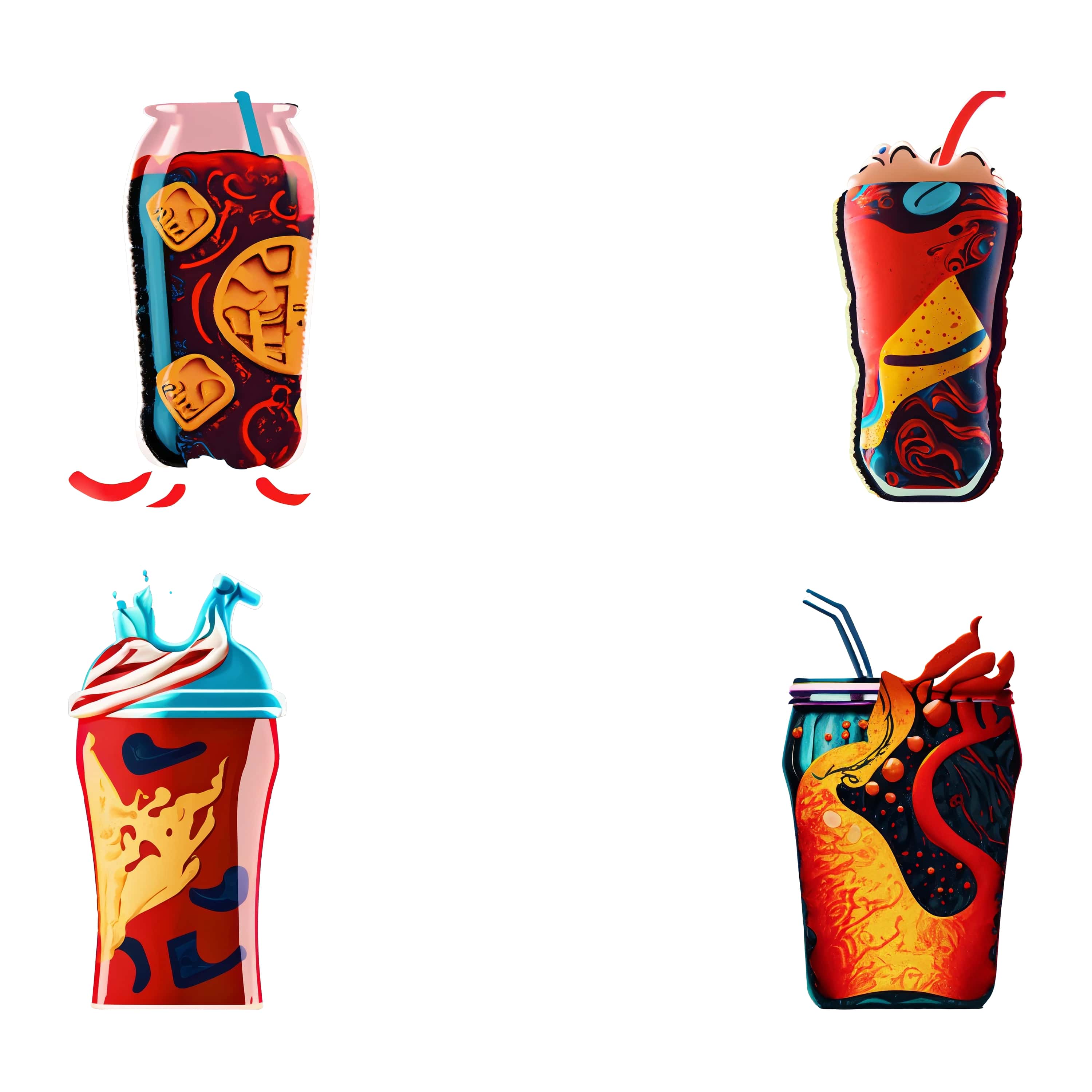 illustration of a set of pepsi drinks isolated on a white background. 862
