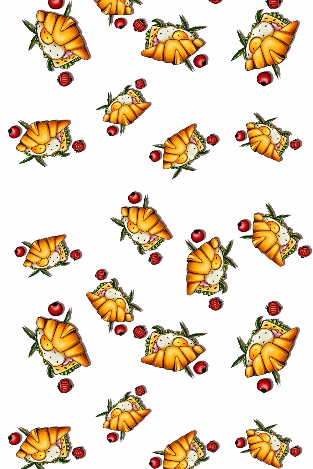 Seamless Transparent Patterns FOOD illustrations pinterest preview image.
