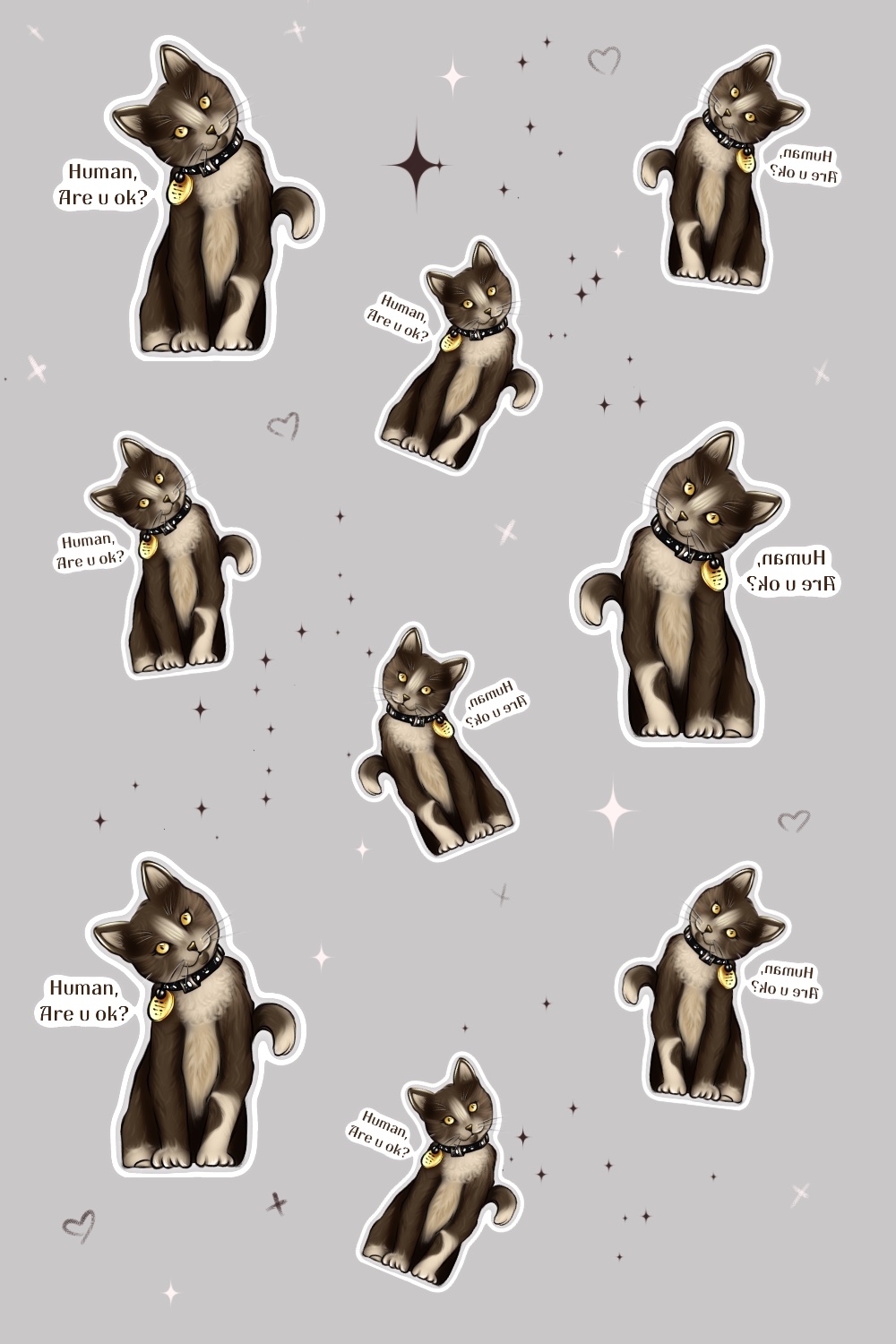 Sticker Pack Cutest Little Cats pinterest preview image.
