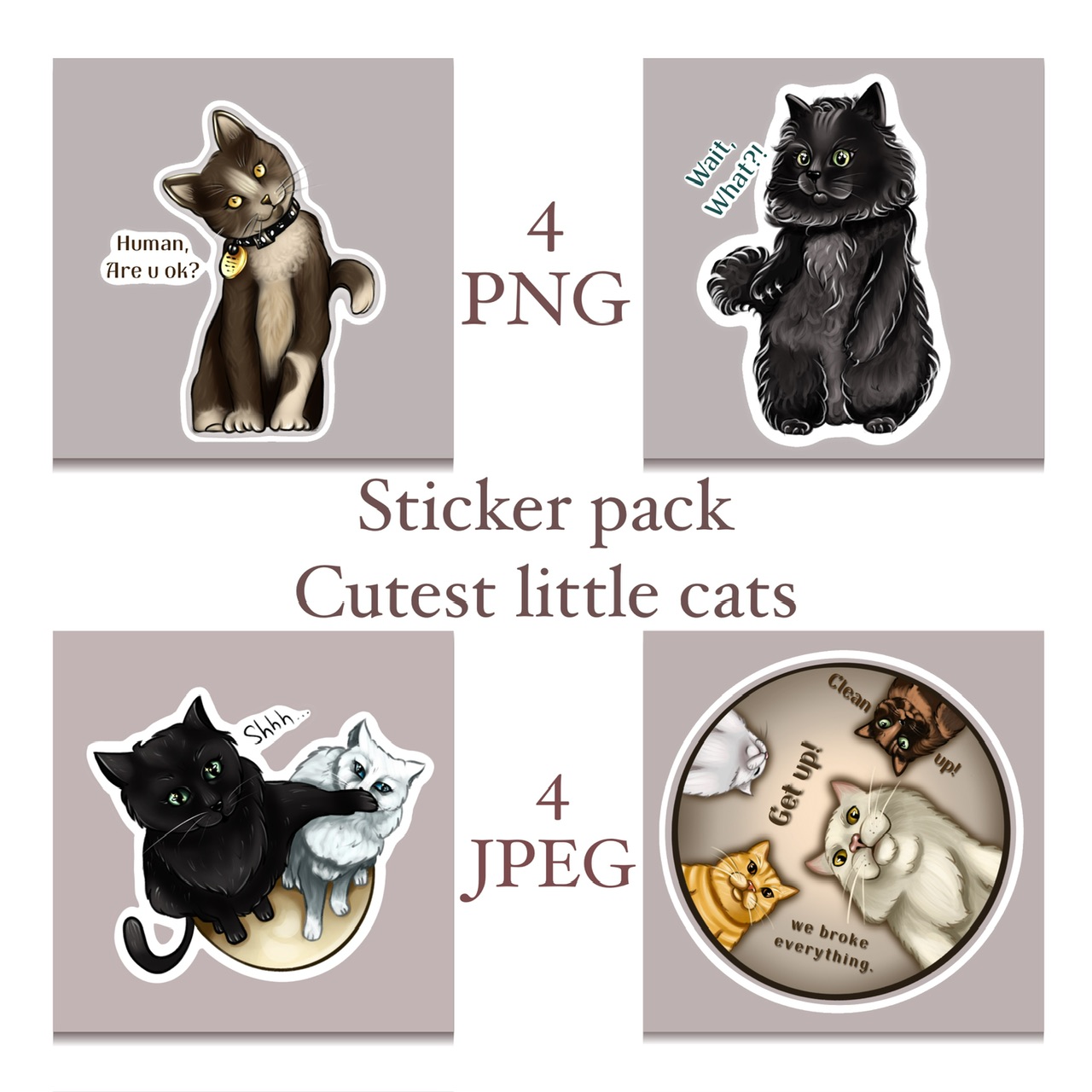 Sticker Pack Cutest Little Cats cover image.
