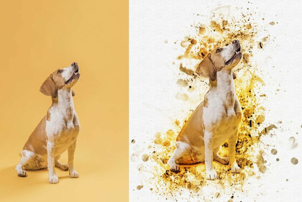 Ink Liquid Effect Photoshop Action - MasterBundles