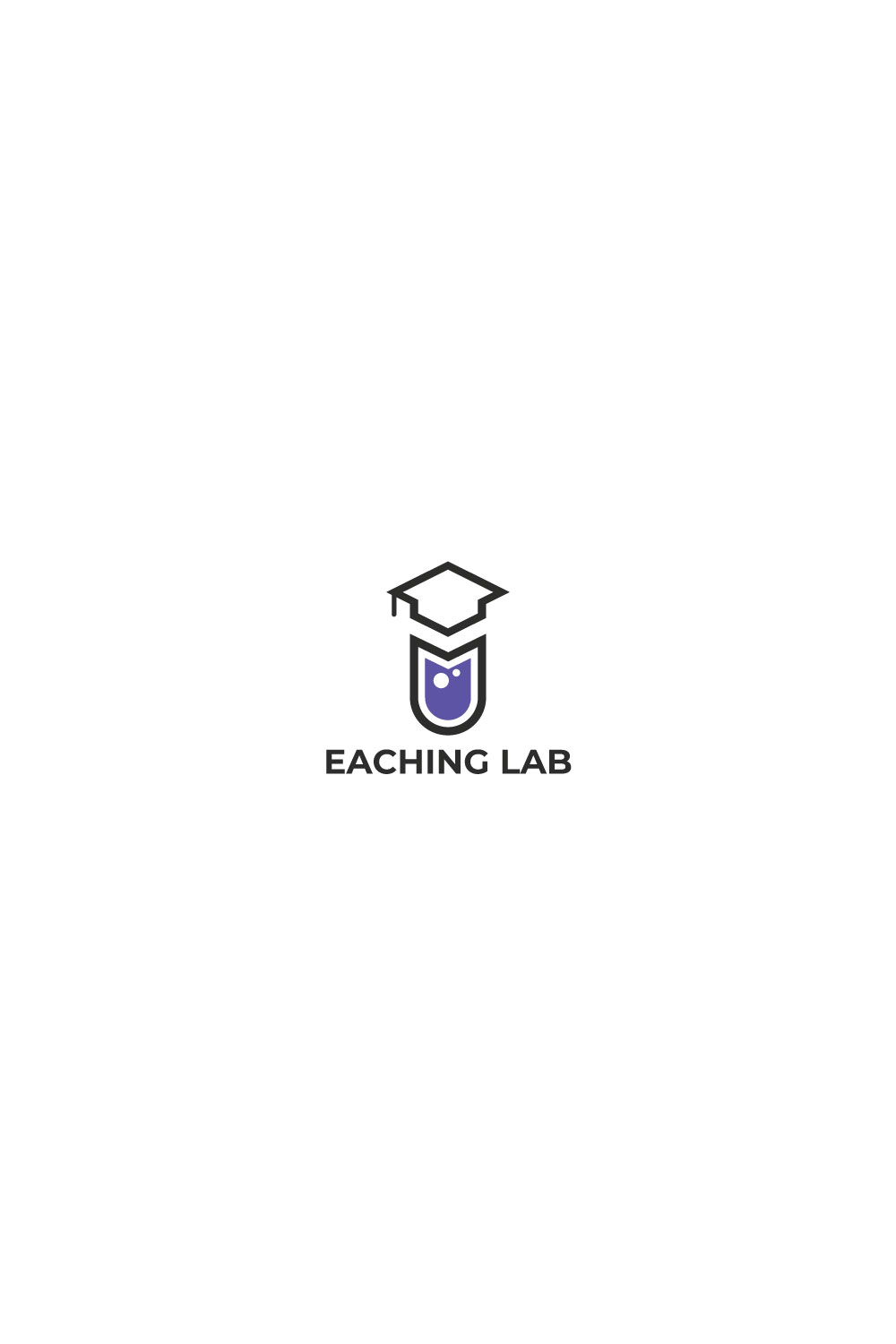 Teaching lab logo design pinterest preview image.