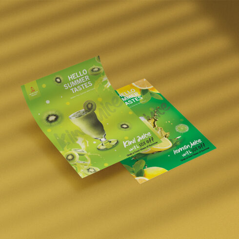 Lemon & Kiwi Juice Flyer Design cover image.