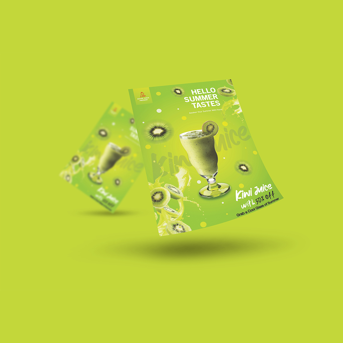 lemon kiwi juice flyer design 3 285