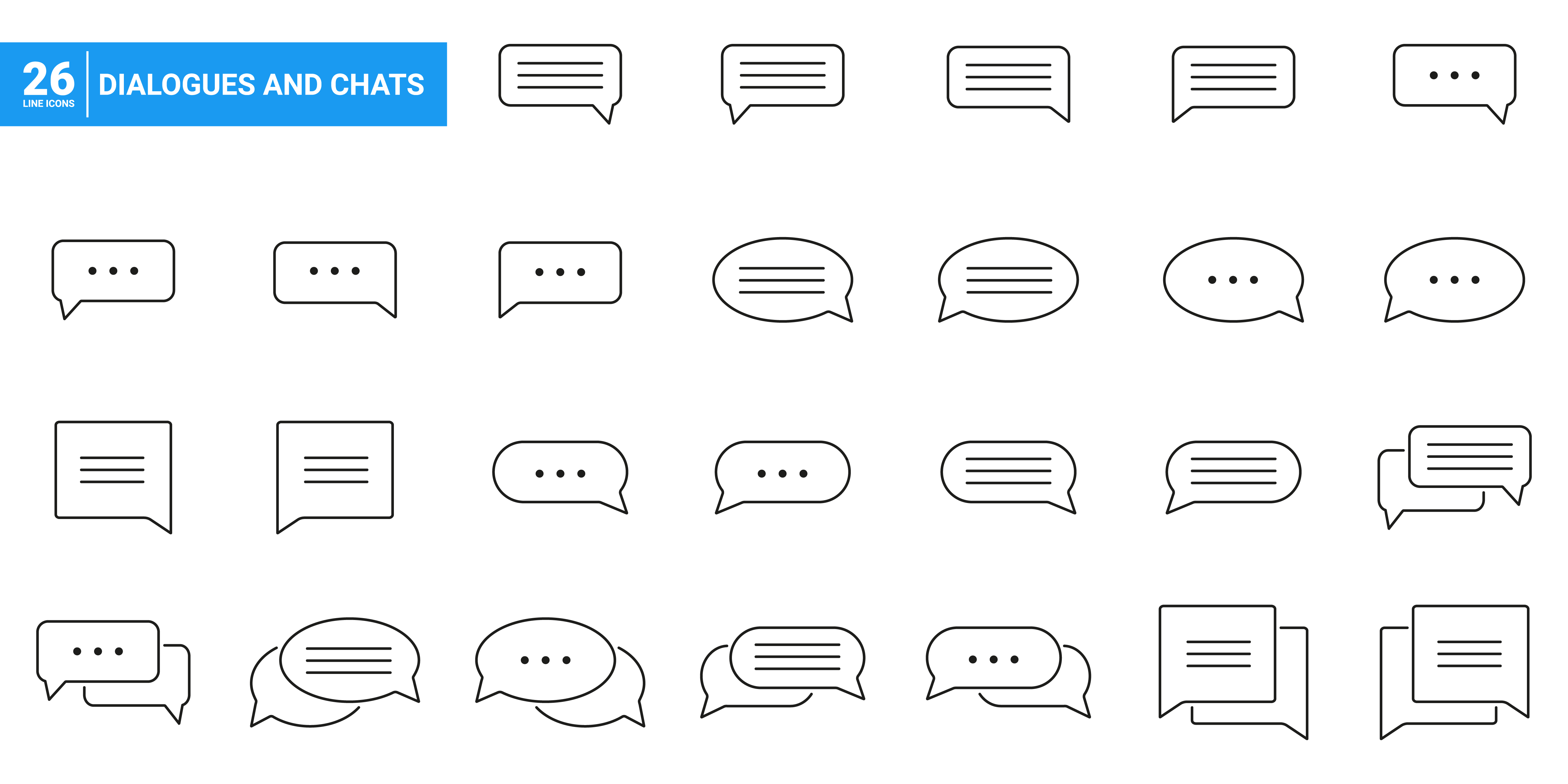 line icons dialogues and chats 476