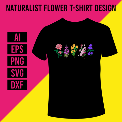 Naturalist Flower T-Shirt Design cover image.