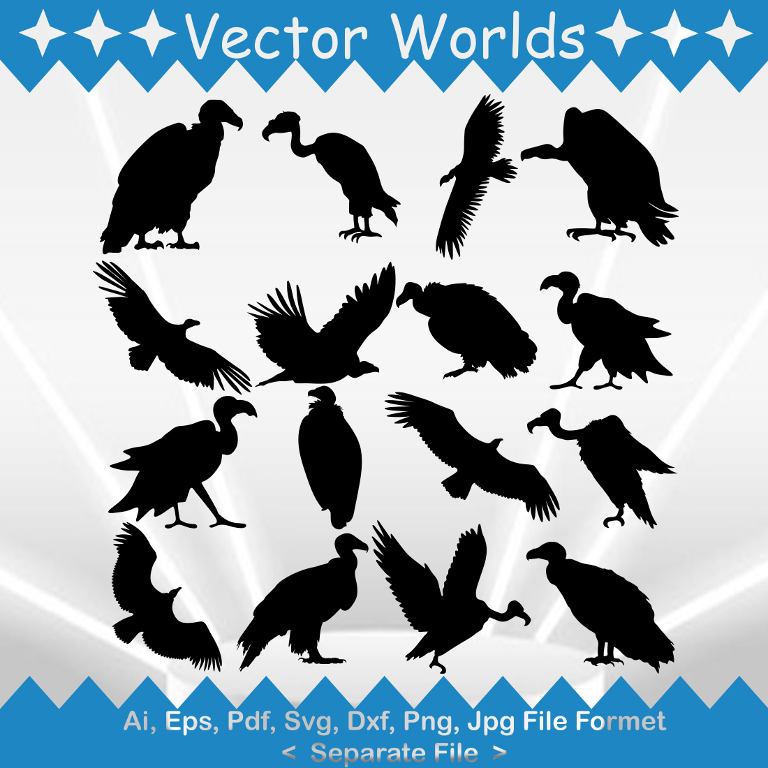 Vulture SVG Vector Design preview image.