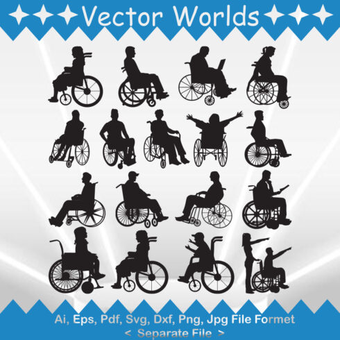 Wheel Chair SVG Vector Design cover image.