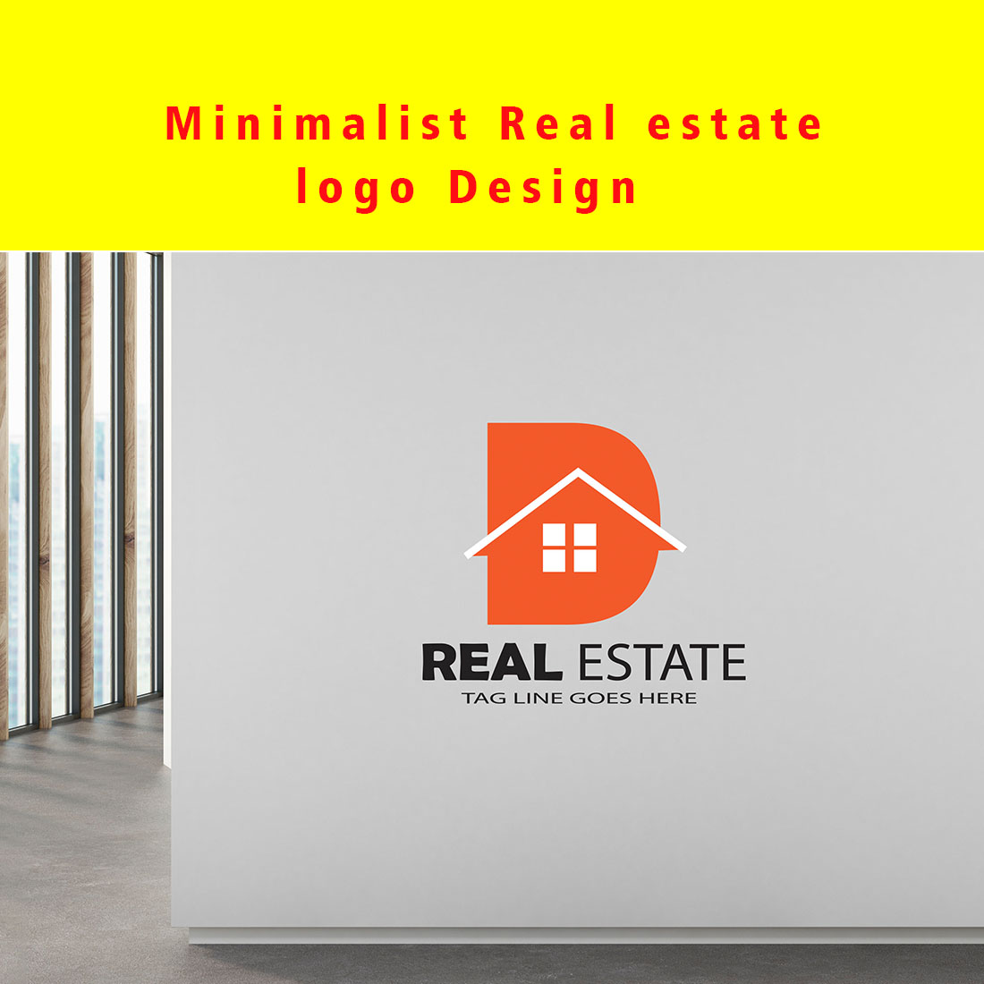 minimalist simple real estate logo for your company only for $10 preview image.