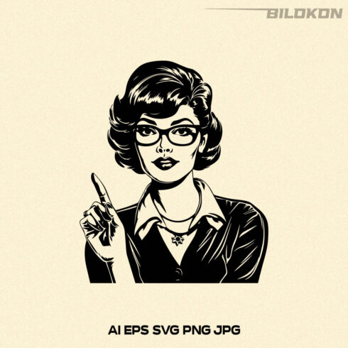 Teacher woman, School teacher SVG, Vector Illustration cover image.