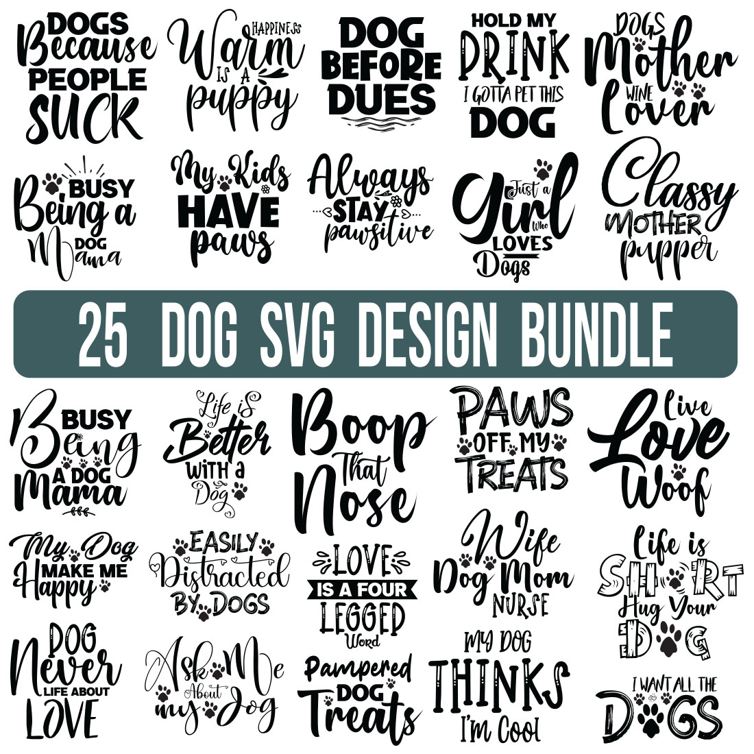 Funny Dog Bandana SVG Bundle, Dog Life S