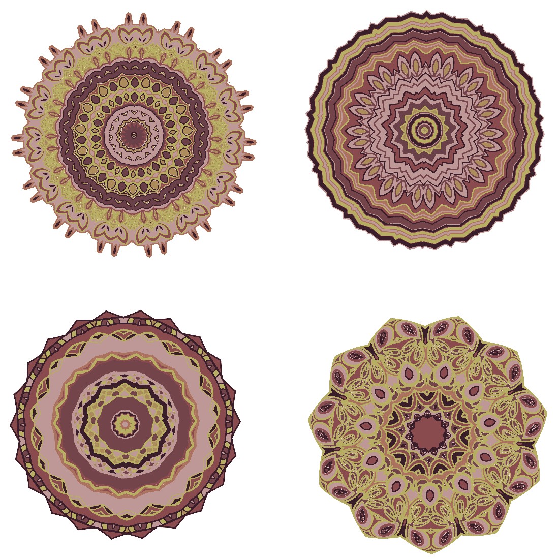 12 Mandala Stickers Coffee Filter DXF SVG PNG cover image.