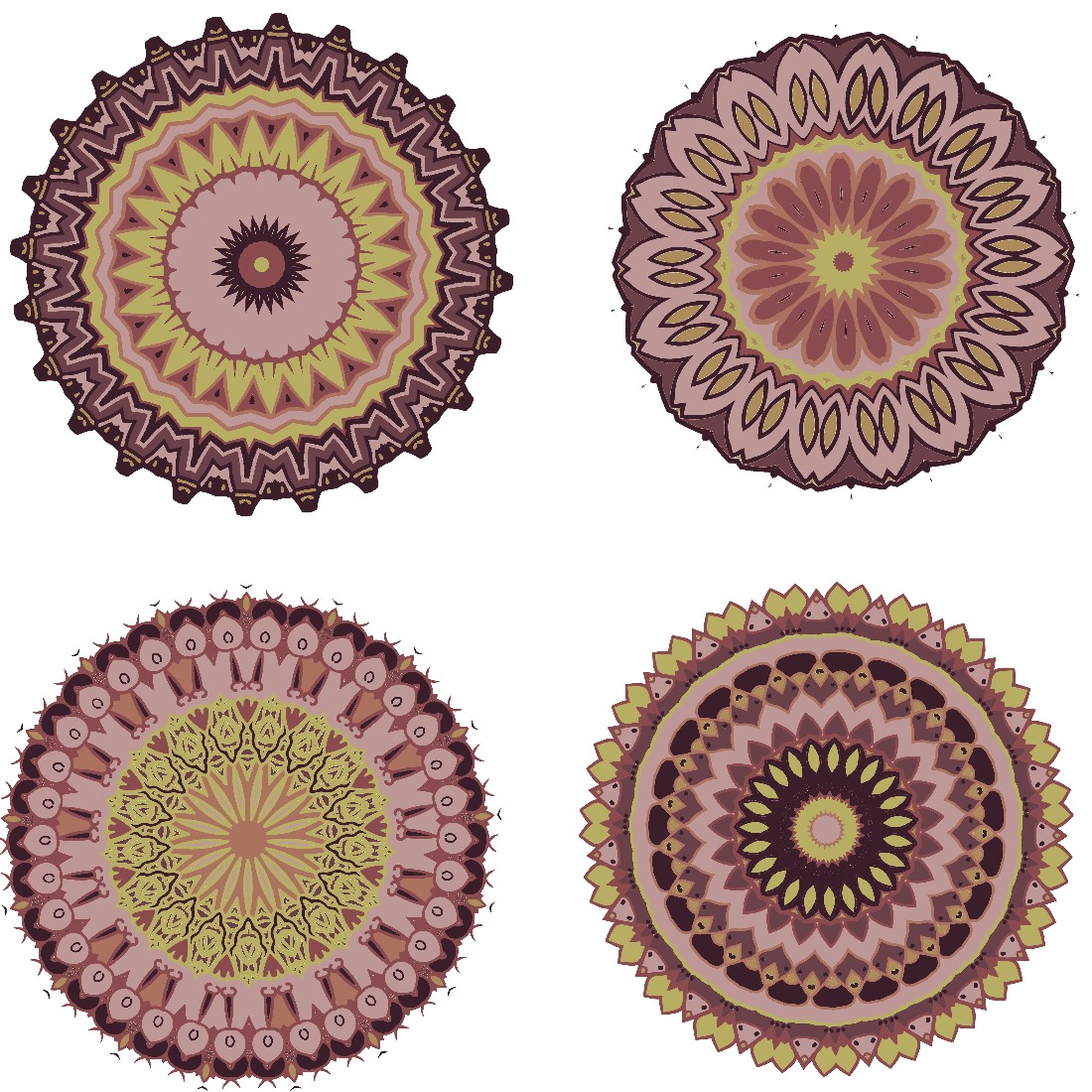 12 Mandala Stickers Coffee Filter DXF SVG PNG preview image.