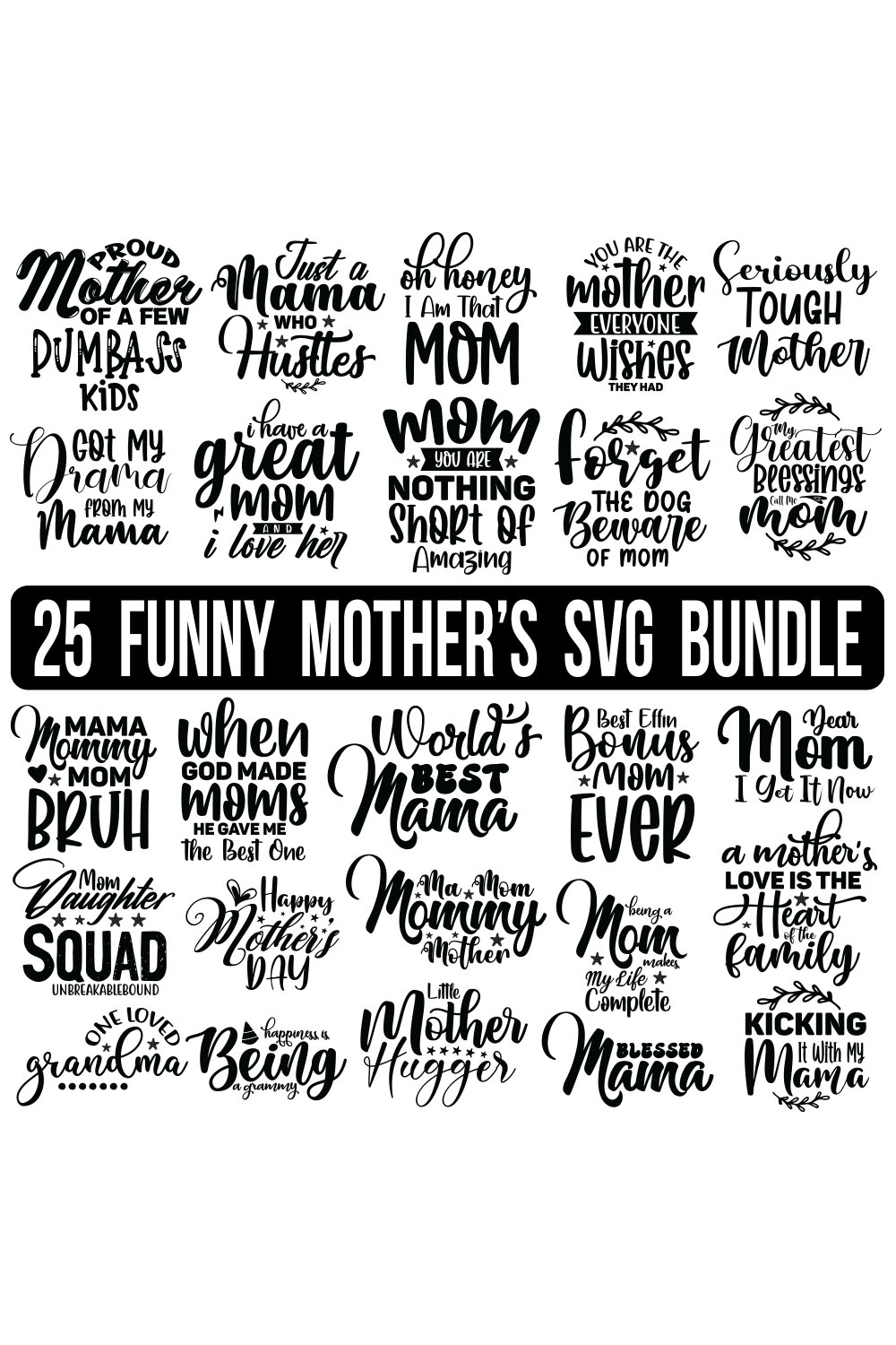 Women's Day SVG Bundle,Women's Day SVG designs,Girl power designs, SVG files,Digital downloads, Mom Bundle SVG, Mother's Day Svg, pinterest preview image.