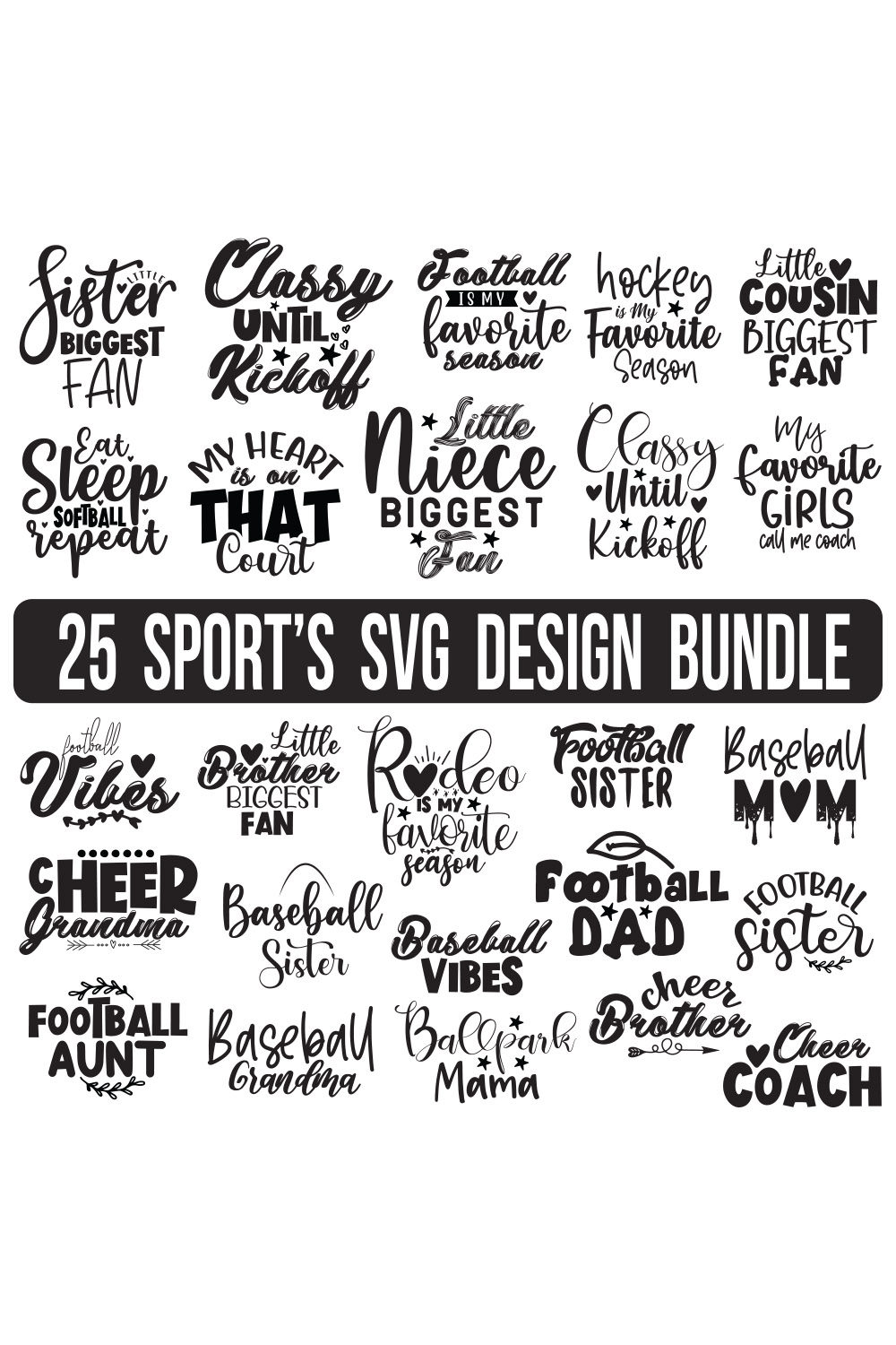 Sports Svg Bundle, Sports bundle svg, Game Say Svg, Football Svg, Football Mama Svg, Football Shirt Svg, Football Team Svg, Sports Svg, pinterest preview image.