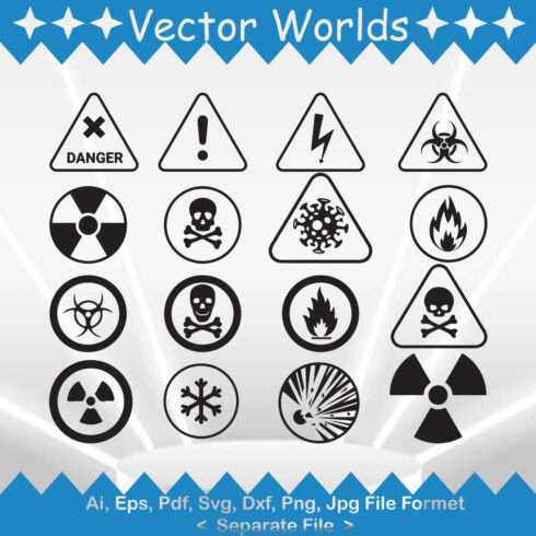 Radiation Symbol SVG Vector Design cover image.