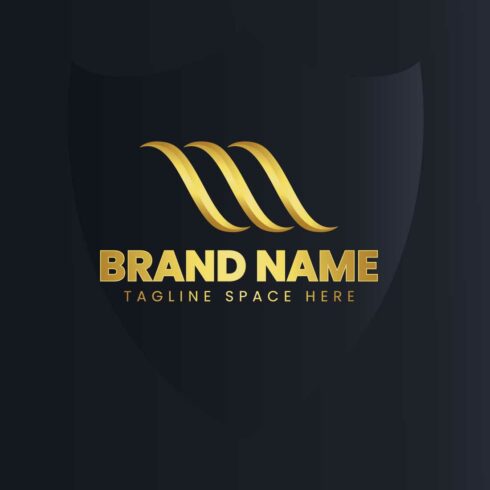 Luxury Letter M Gold Monogram Logo Template-Brand Identity cover image.