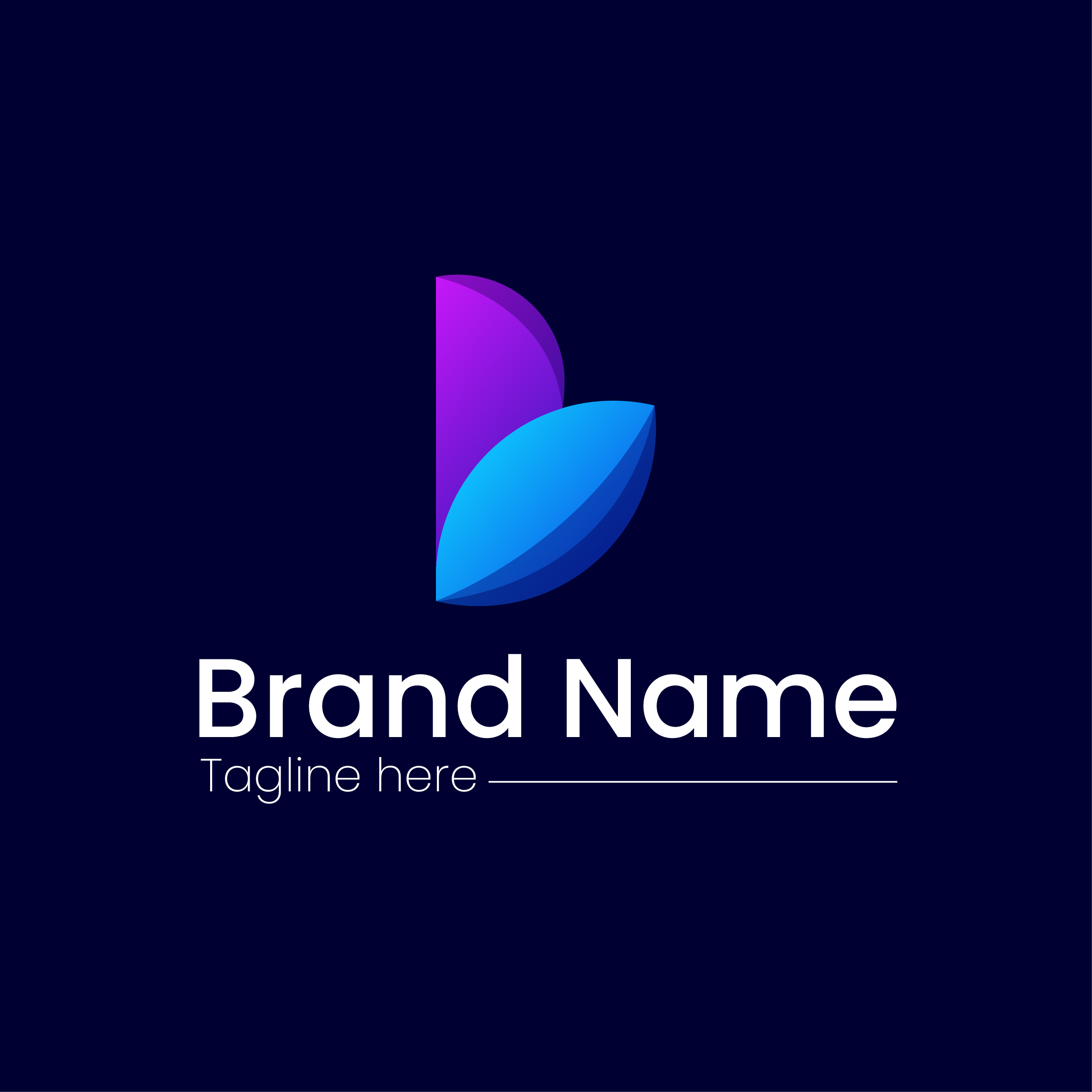B Bold Modern Letter Logo Design preview image.