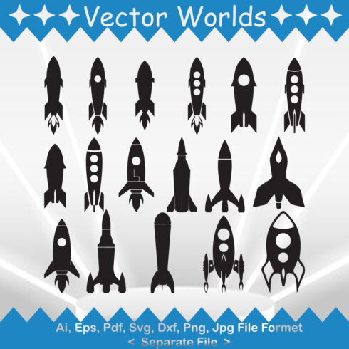 Rocket SVG Vector Design cover image.