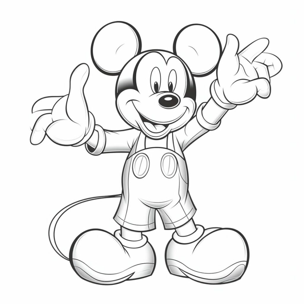 Mickey Mouse Coloring Pages Masterbundles 6669