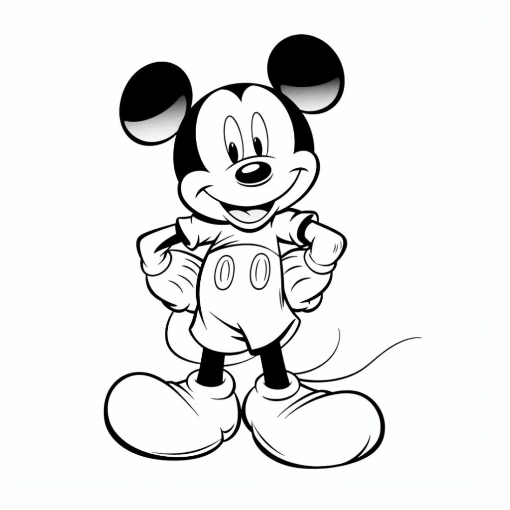 Mickey mouse coloring pages - MasterBundles