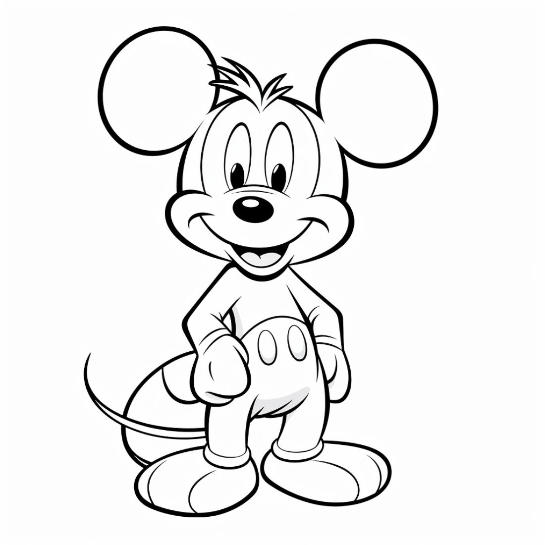Mickey mouse coloring pages preview image.