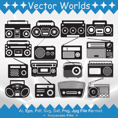 Radio SVG Vector Design cover image.