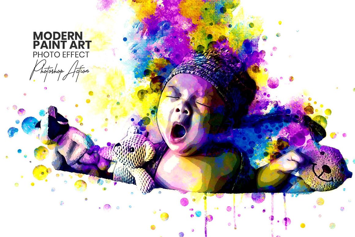 modern paint art photoshop actions 686