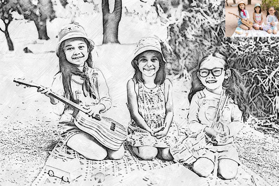 modern sketch photo effect 12 248