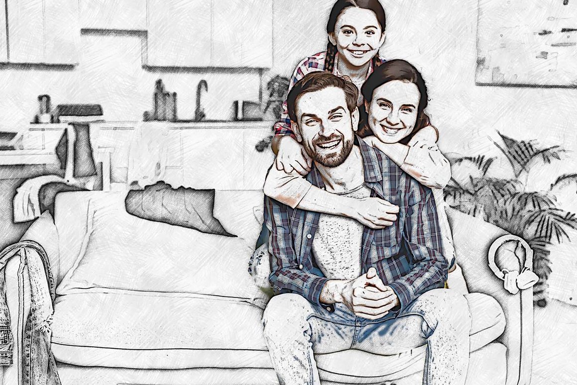 modern sketch photo effect 2 454