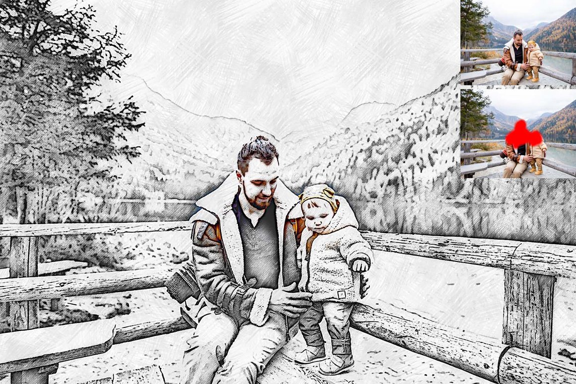 modern sketch photo effect 8 846