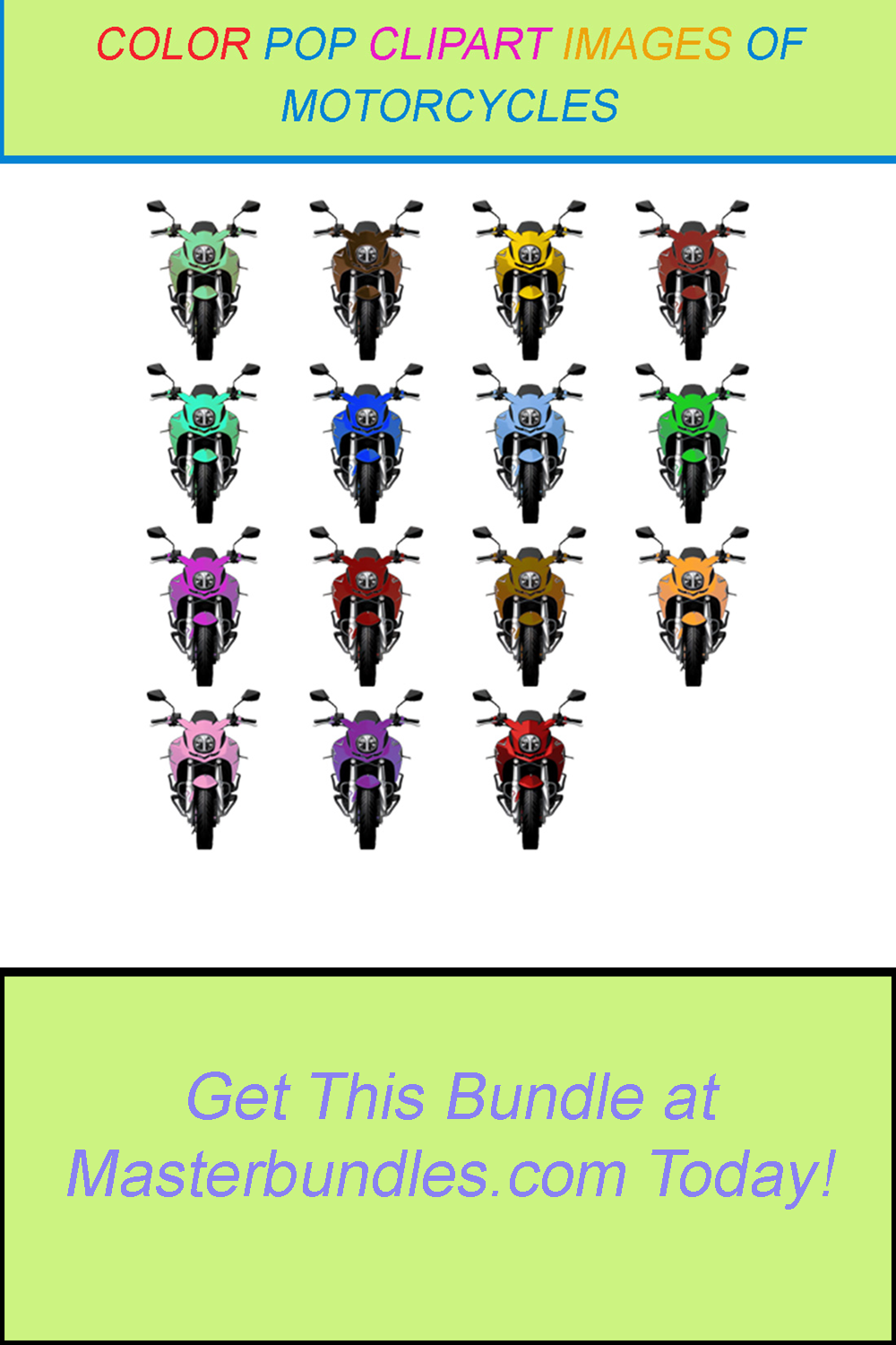 15 COLOR POP CLIPART IMAGES OF MOTORCYCLES pinterest preview image.
