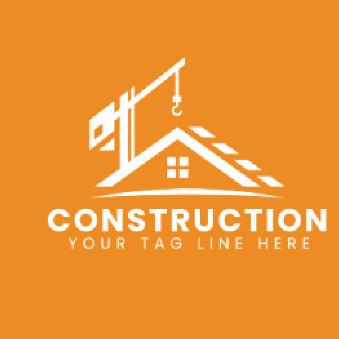 Creative Construction Logo Template preview image.