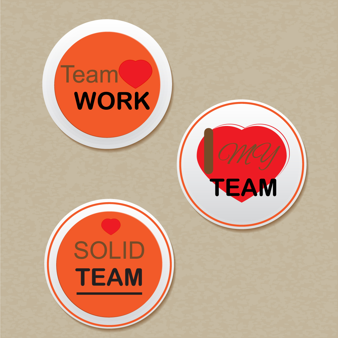 I Love My Team Badge preview image.