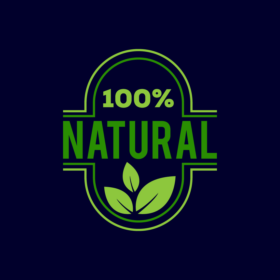 Natural, organic, fresh food vector logo or badge template for product preview image.