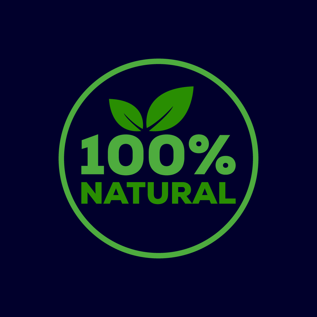 Natural, organic, fresh food vector logo or badge template for product preview image.